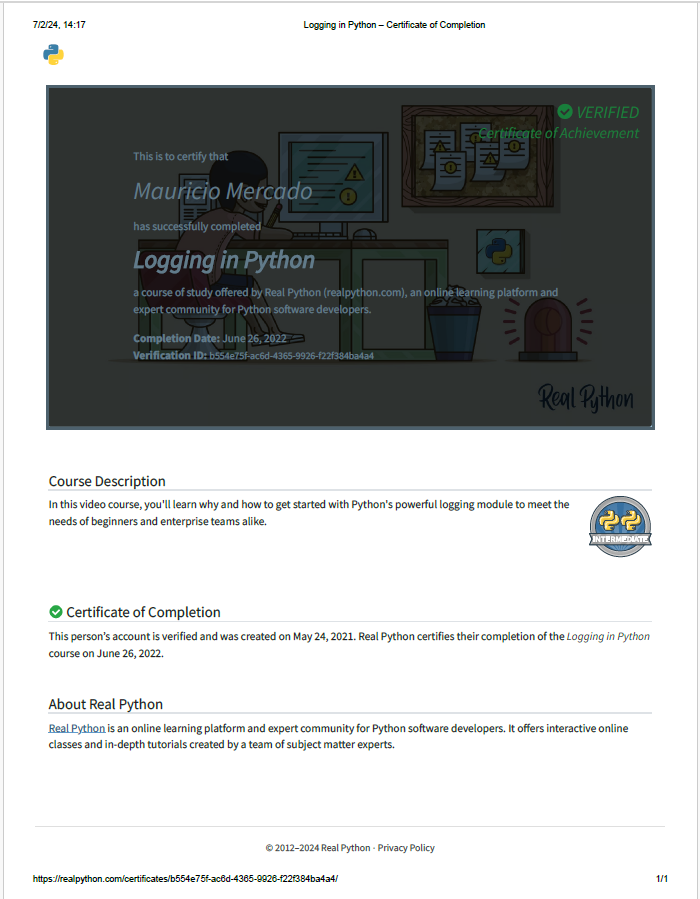 Logging in Python